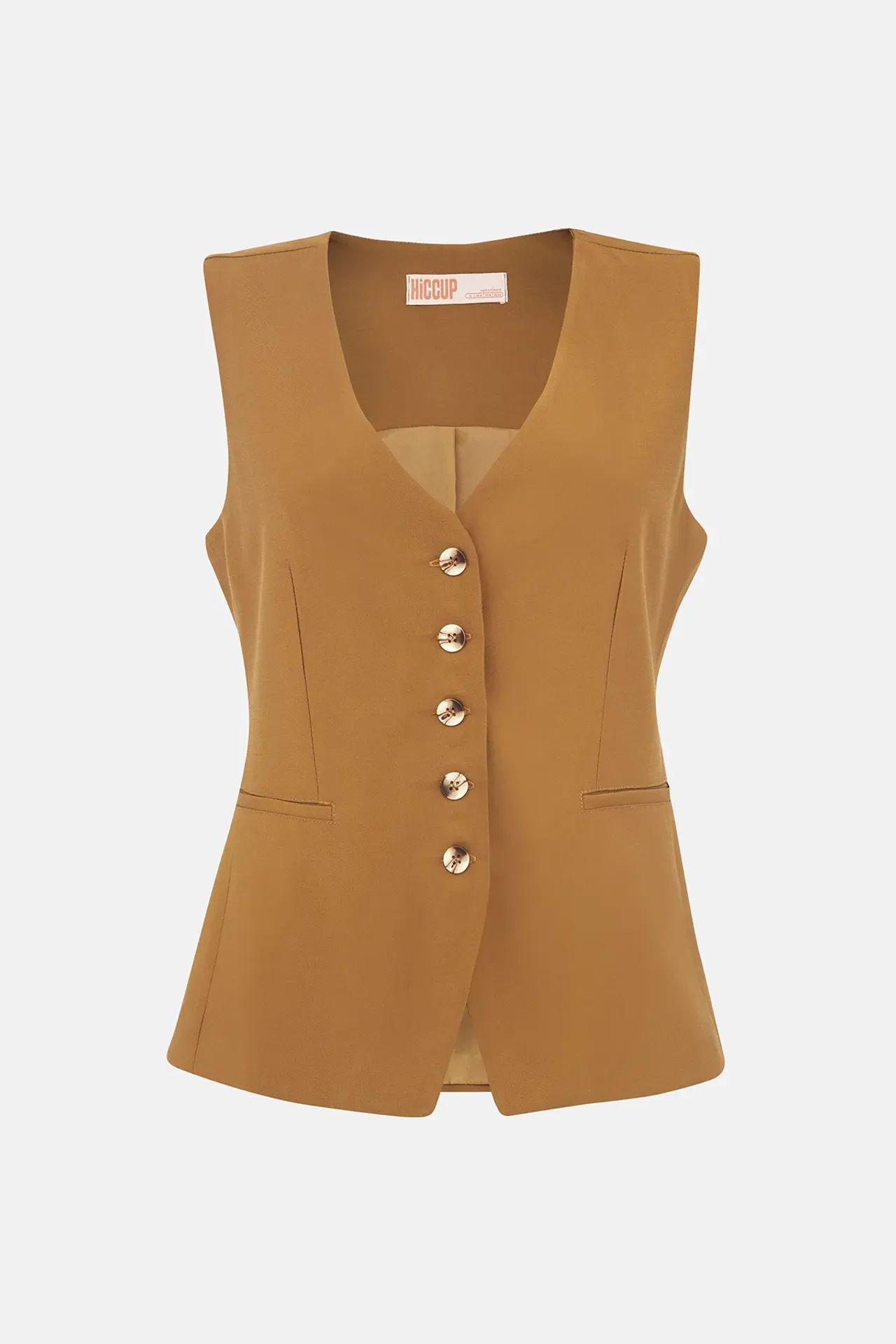 Buttoned Solid Vest