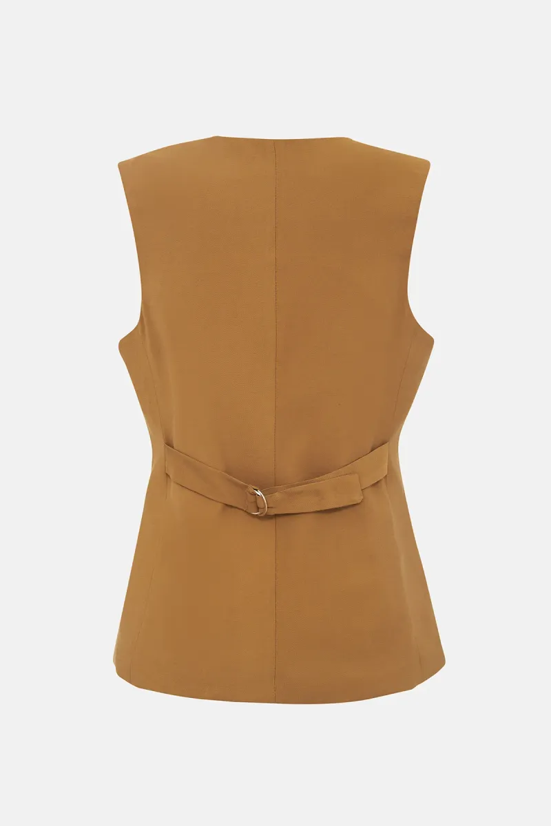 Buttoned Solid Vest 3