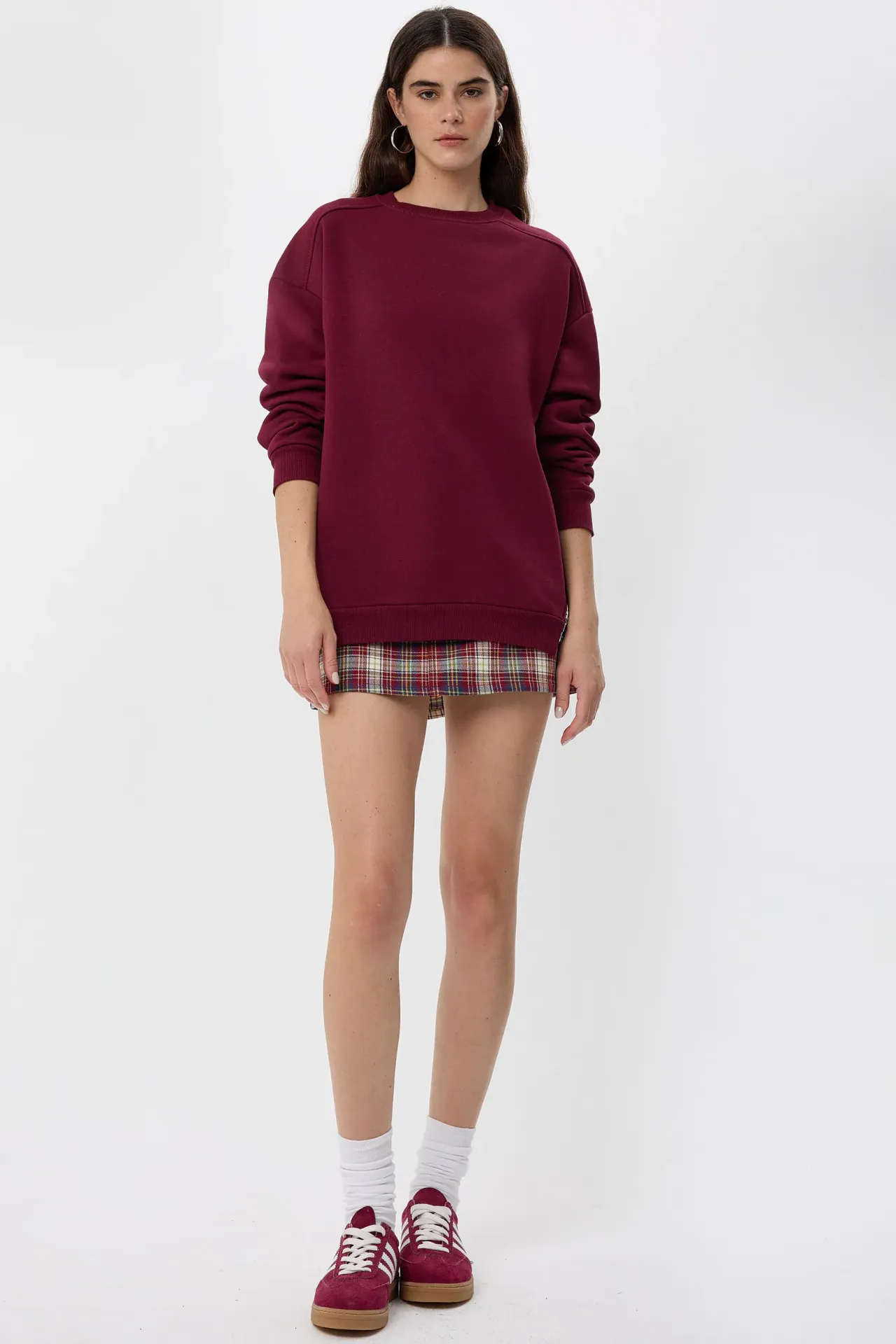 Oversized Zip-Detail Sweatshirt