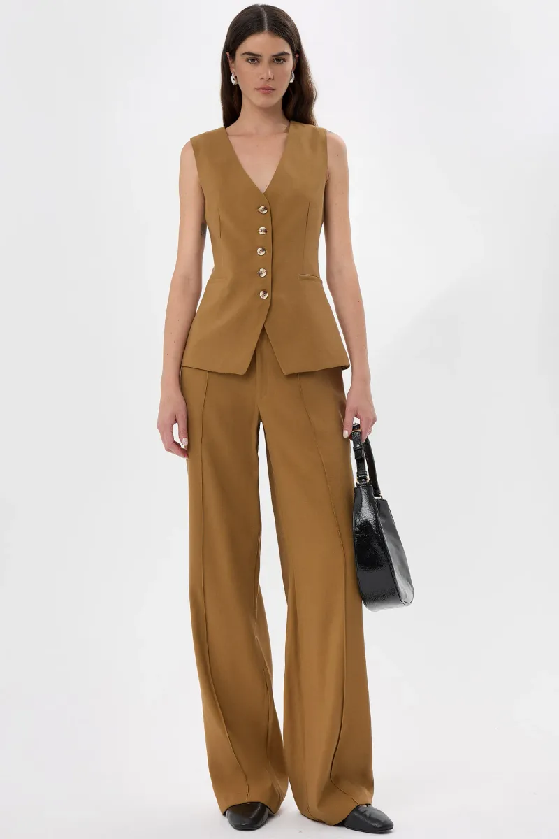Buttoned Solid Vest 2