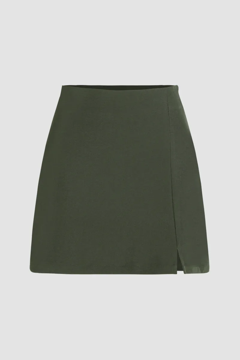 High-Waist Side-Slit Skirt 1