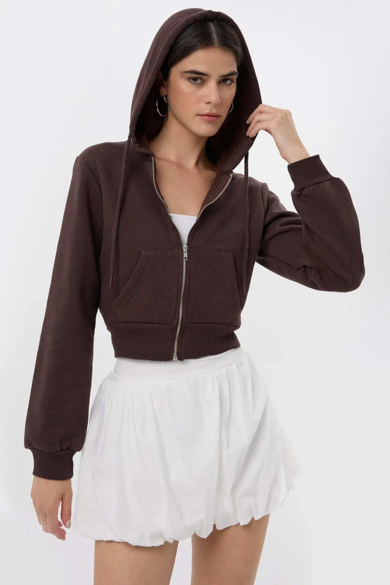 Jersey Zippered Blouse