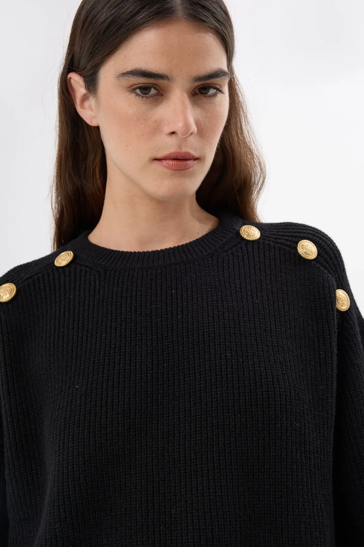 Knitted Button-Detail Sweater 4