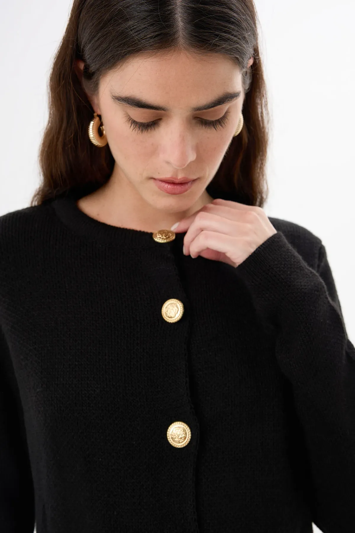 Buttoned Knit Cardigan 3