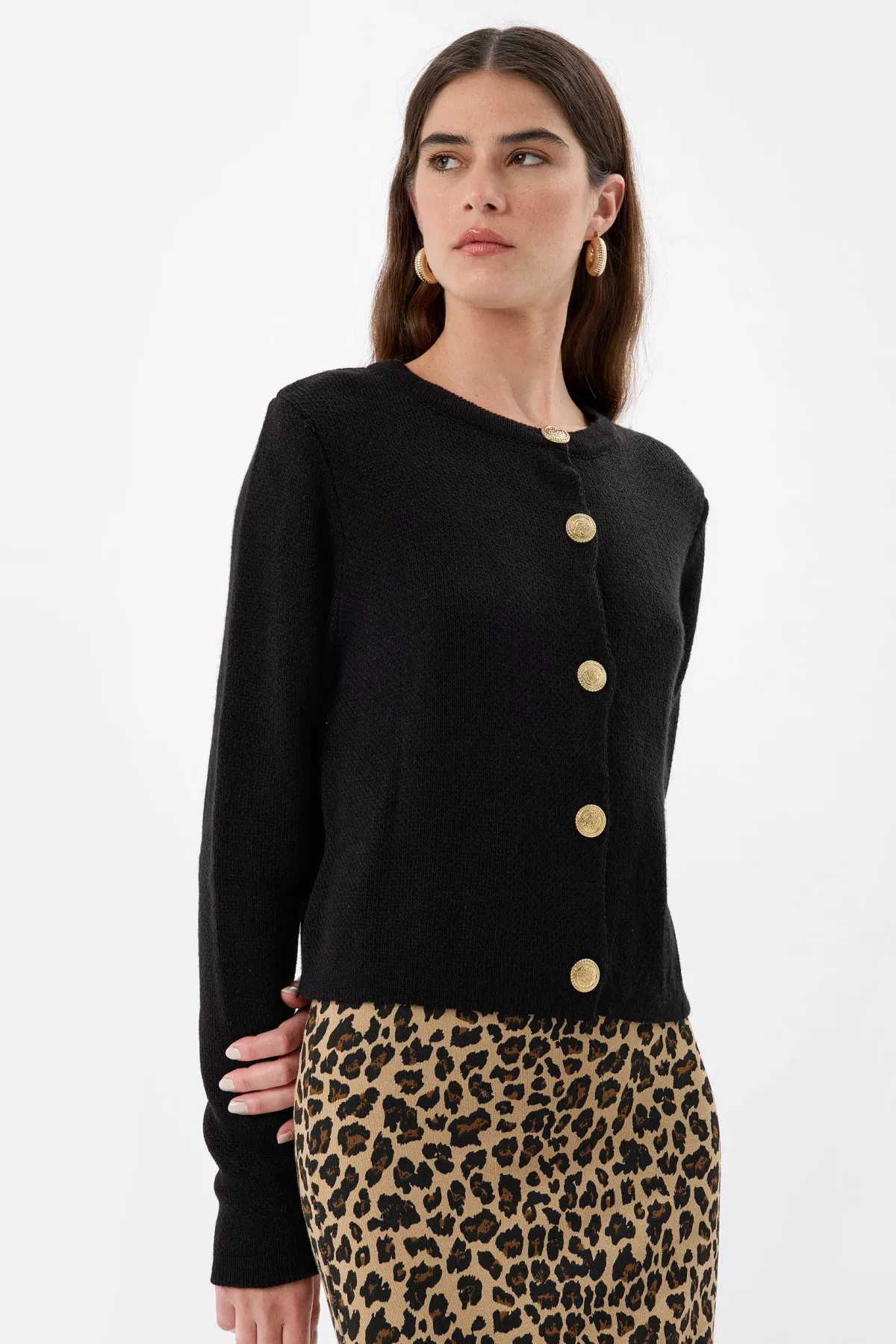Buttoned Knit Cardigan 2