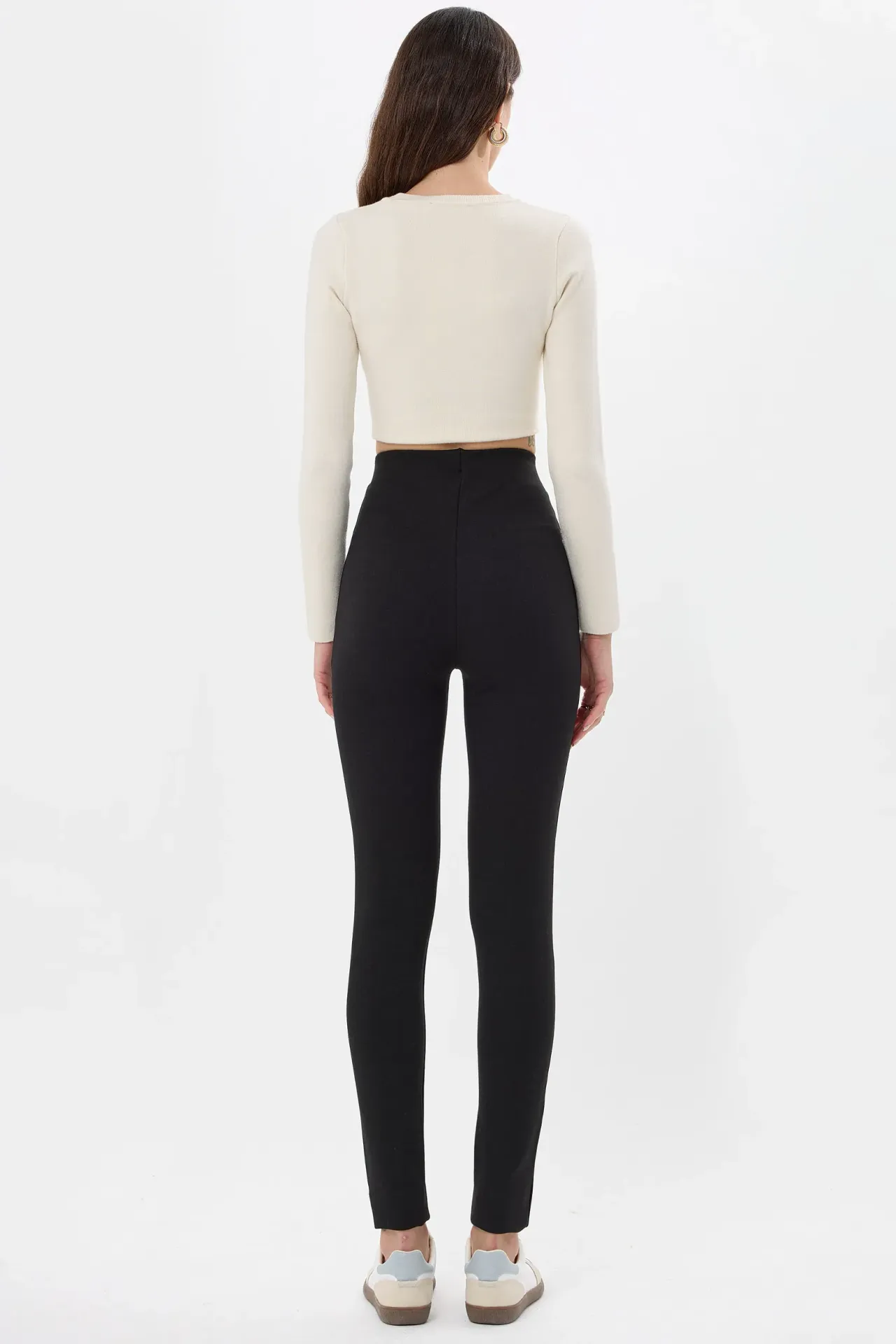 High Waist Buttoned Leggings