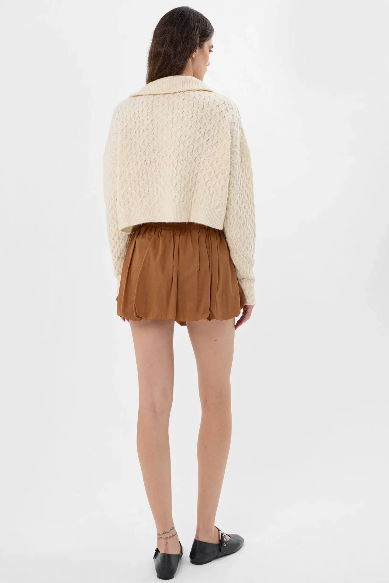 Mini Balloon Skirt with Attached Inner Short