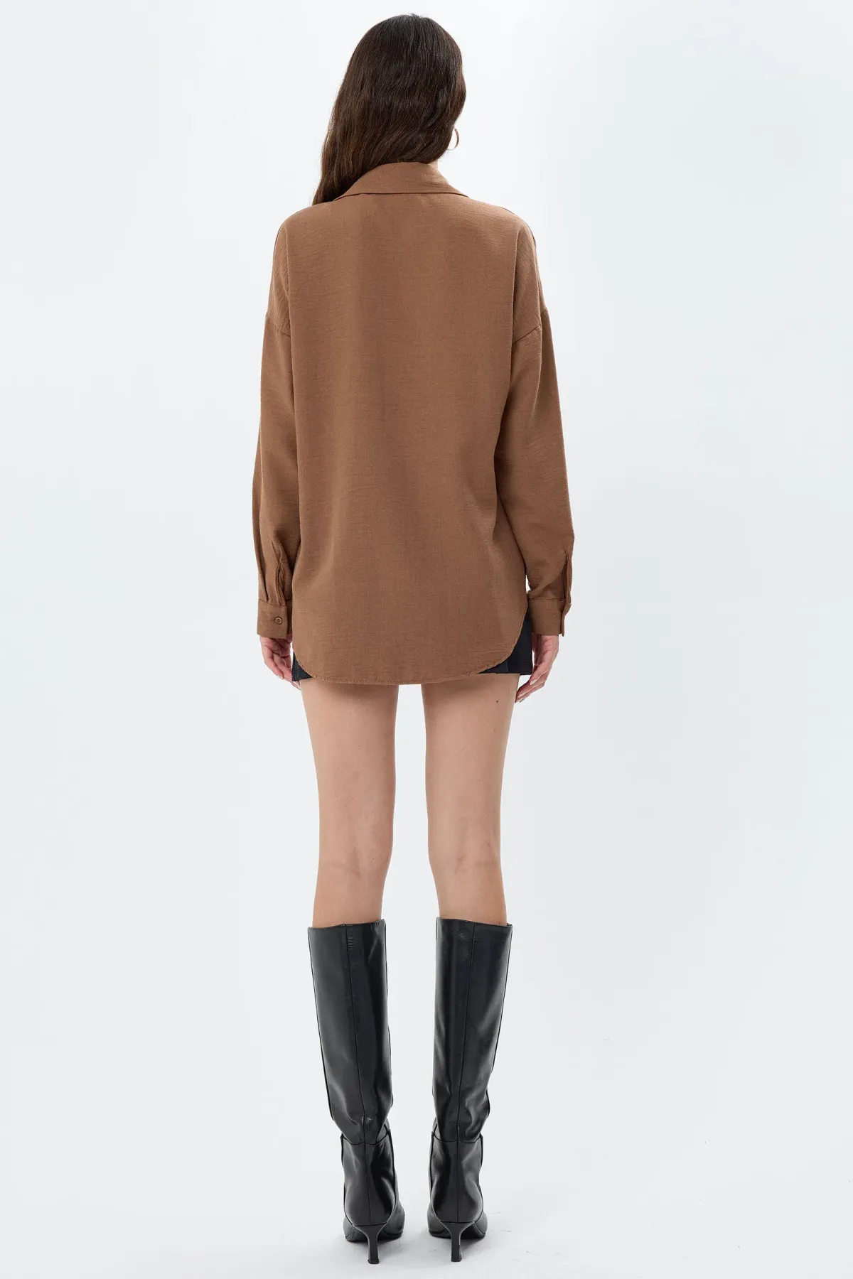 Linen Oversized Shirt with a Pocket 5