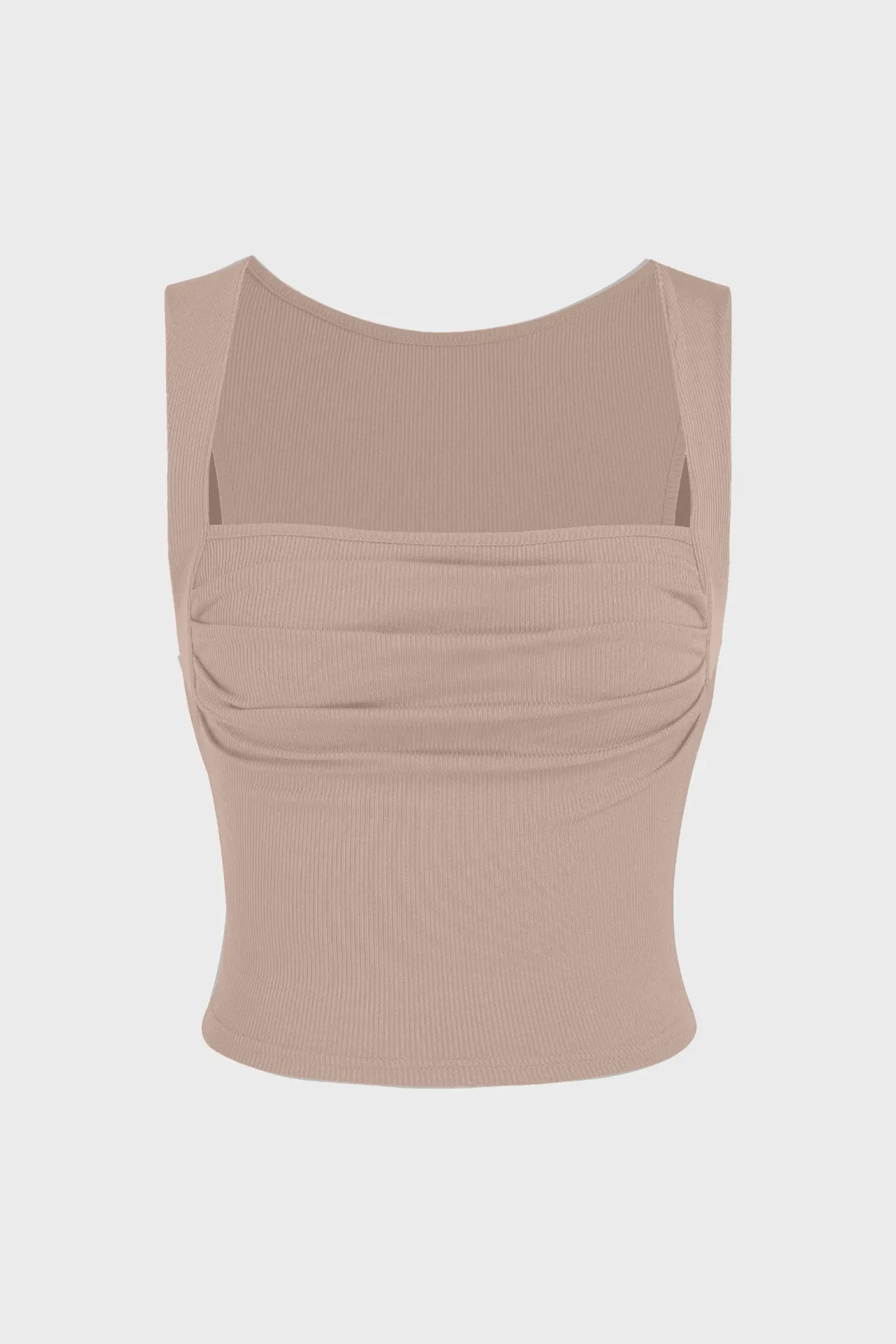 Ruched Square-Neck Blouse