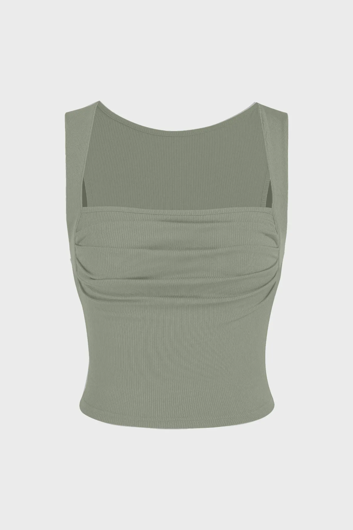 Ruched Square-Neck Blouse 1
