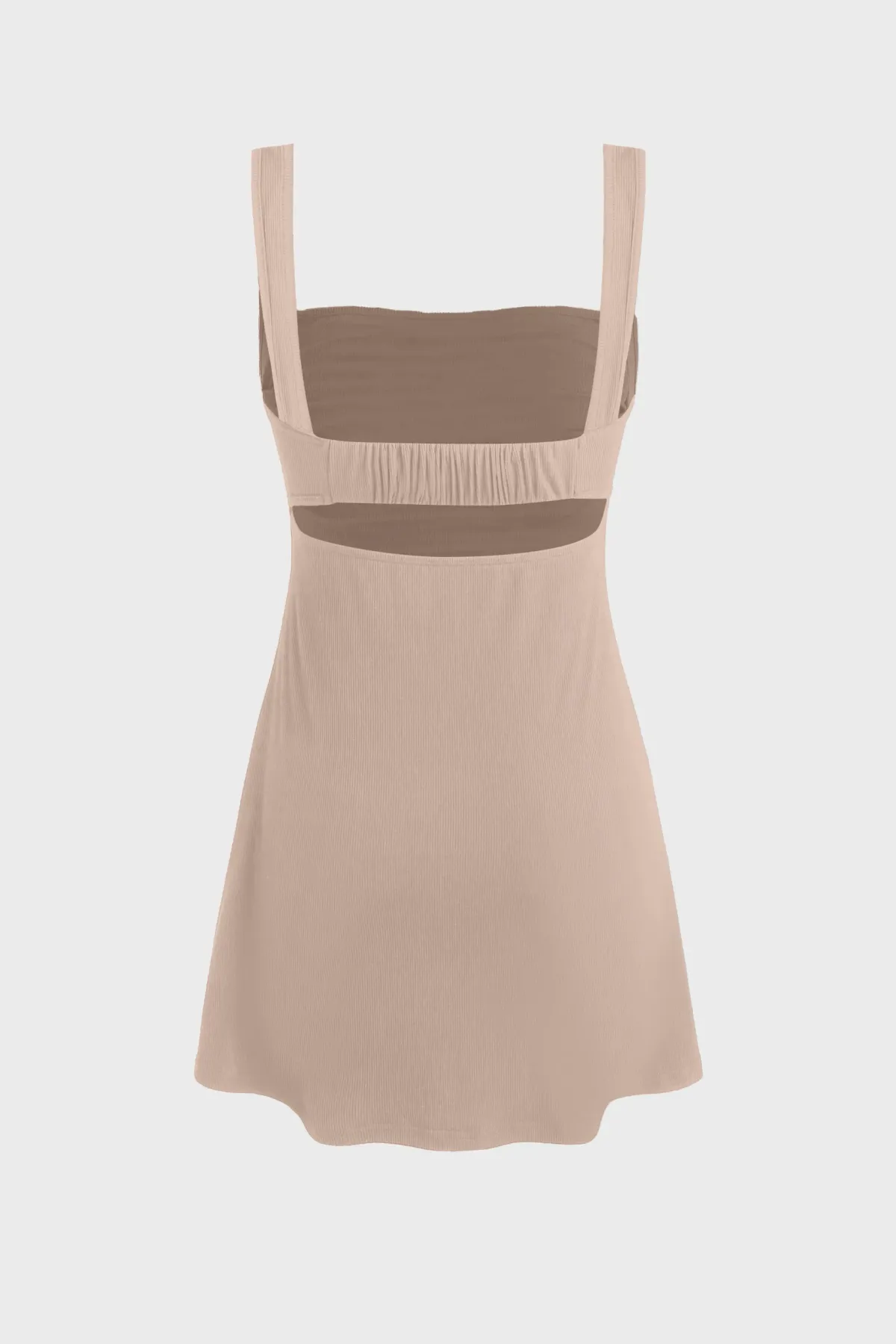 Ruched Square-Neck Mini Dress 2