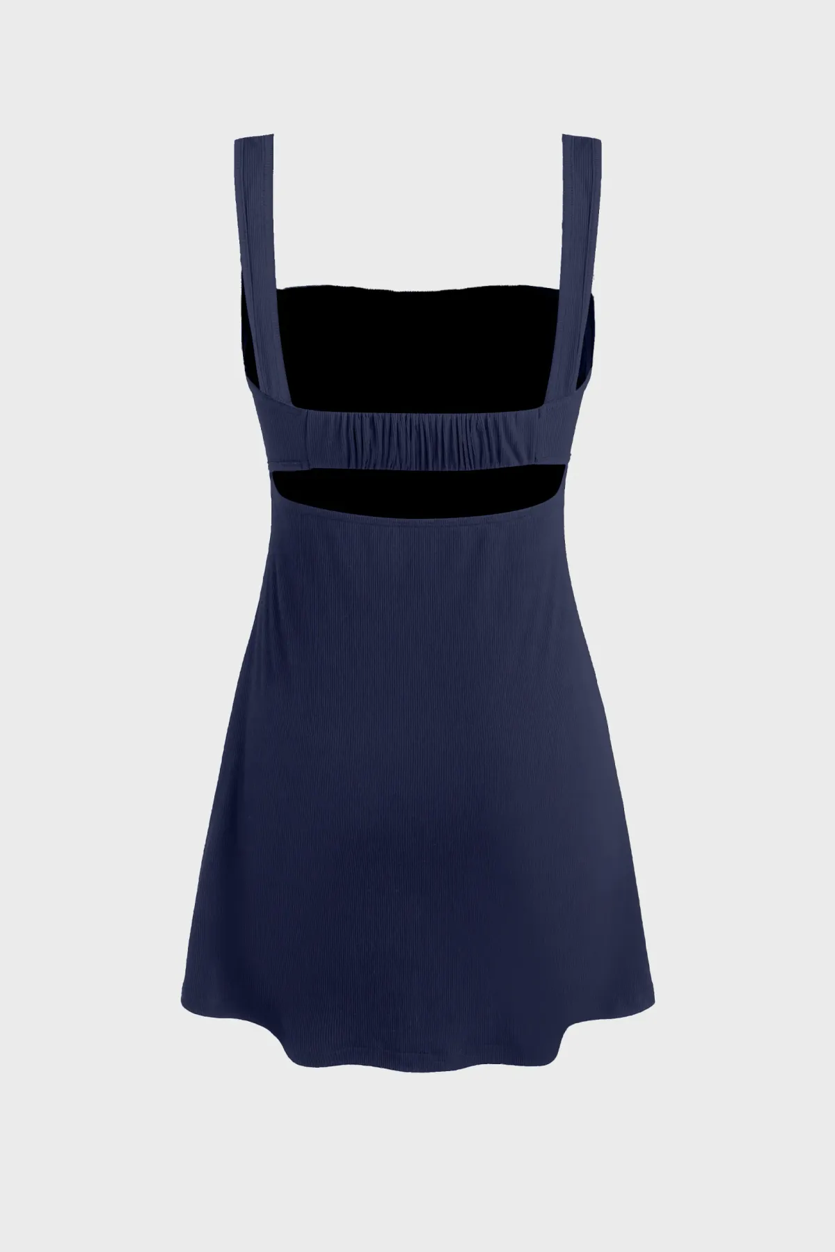 Ruched Square-Neck Mini Dress 2