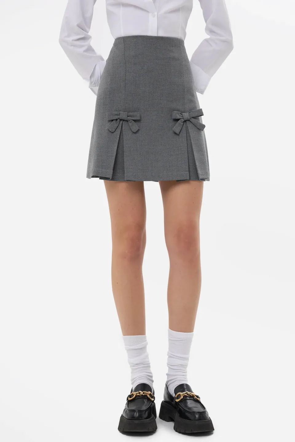 Bow Detailed Mini Skirt