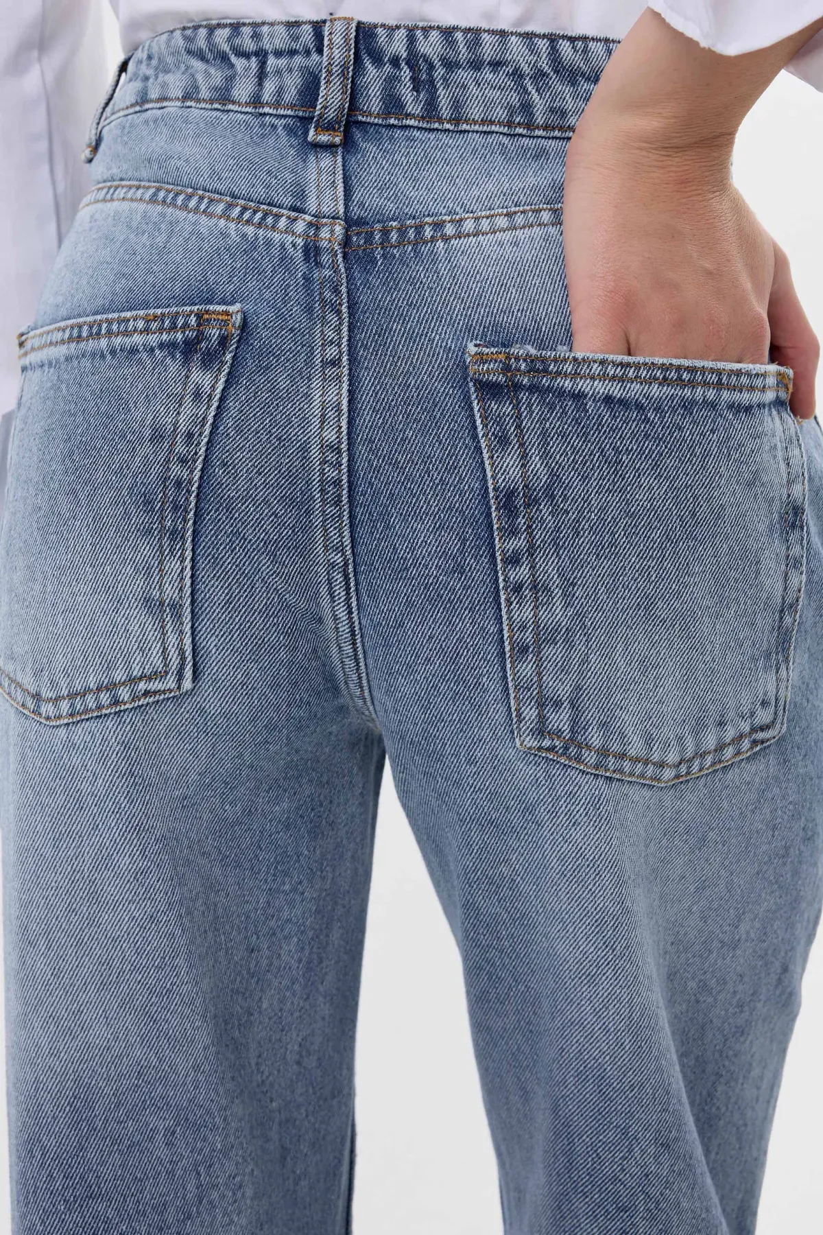 High-Waist Straight-Leg Denim Jeans 6