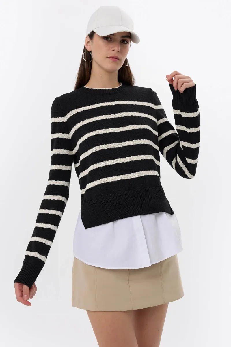 Striped Knit Sweater 2