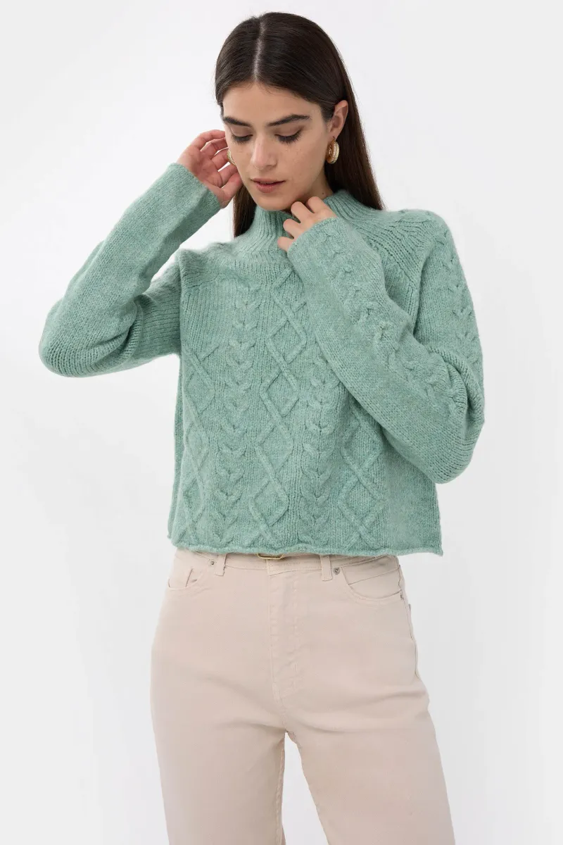 Knitted High-Neck Sweater 1