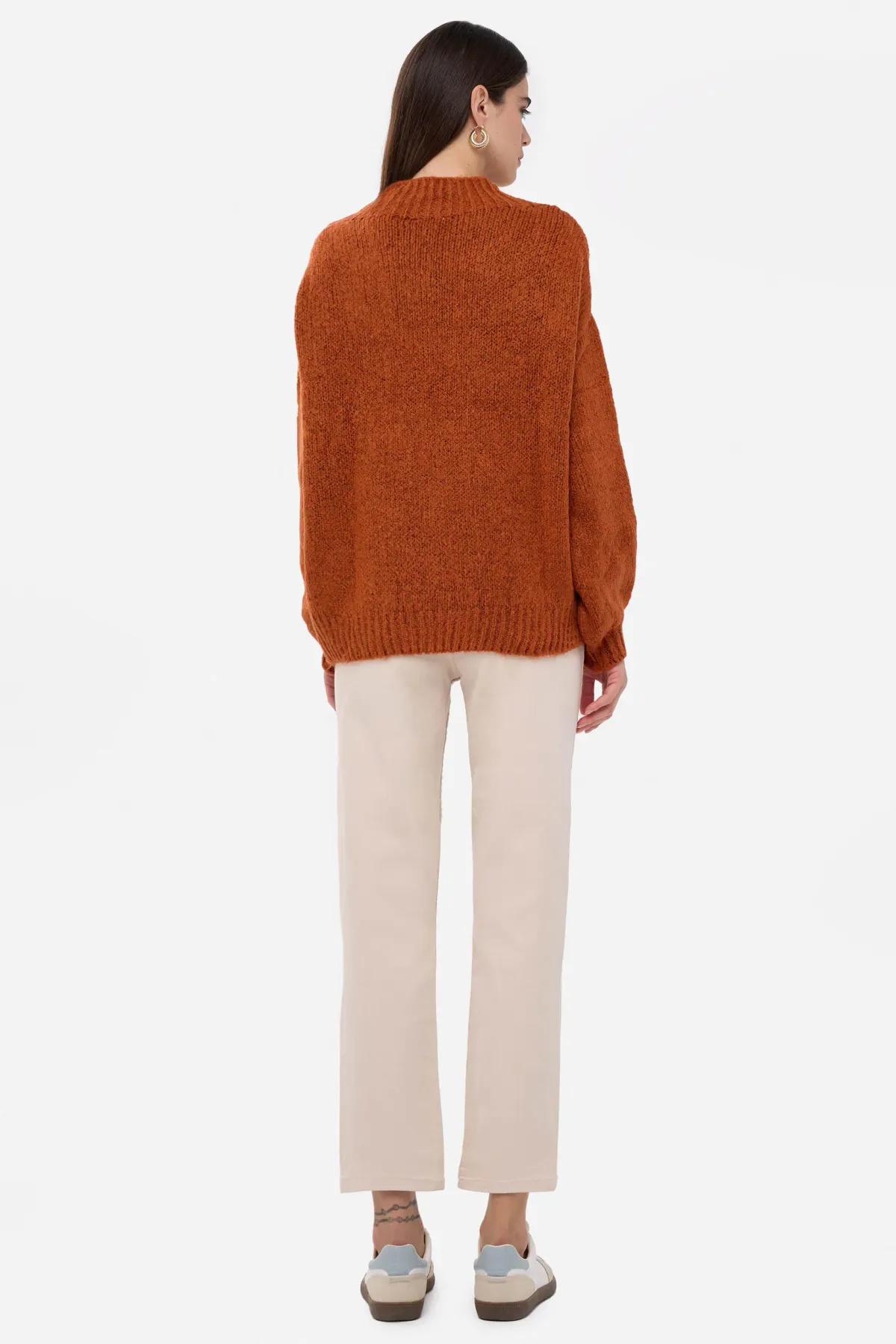 Oversized High-Neck Knitted Sweater 5