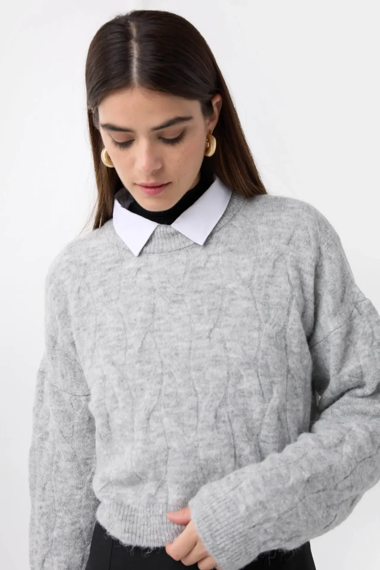 Knitted High-Neck Sweater