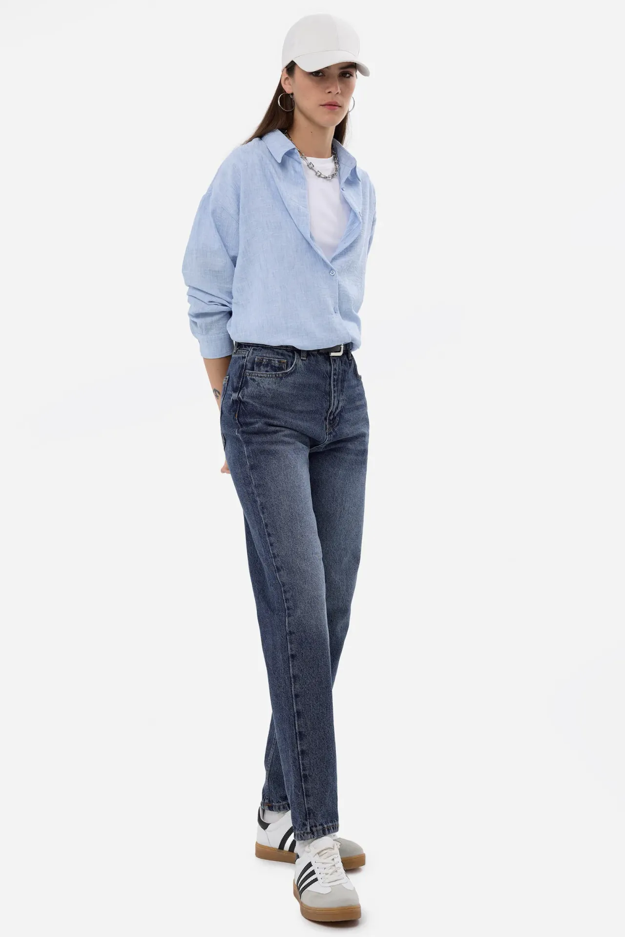 High-Waist Mom-Fit Denim Jeans