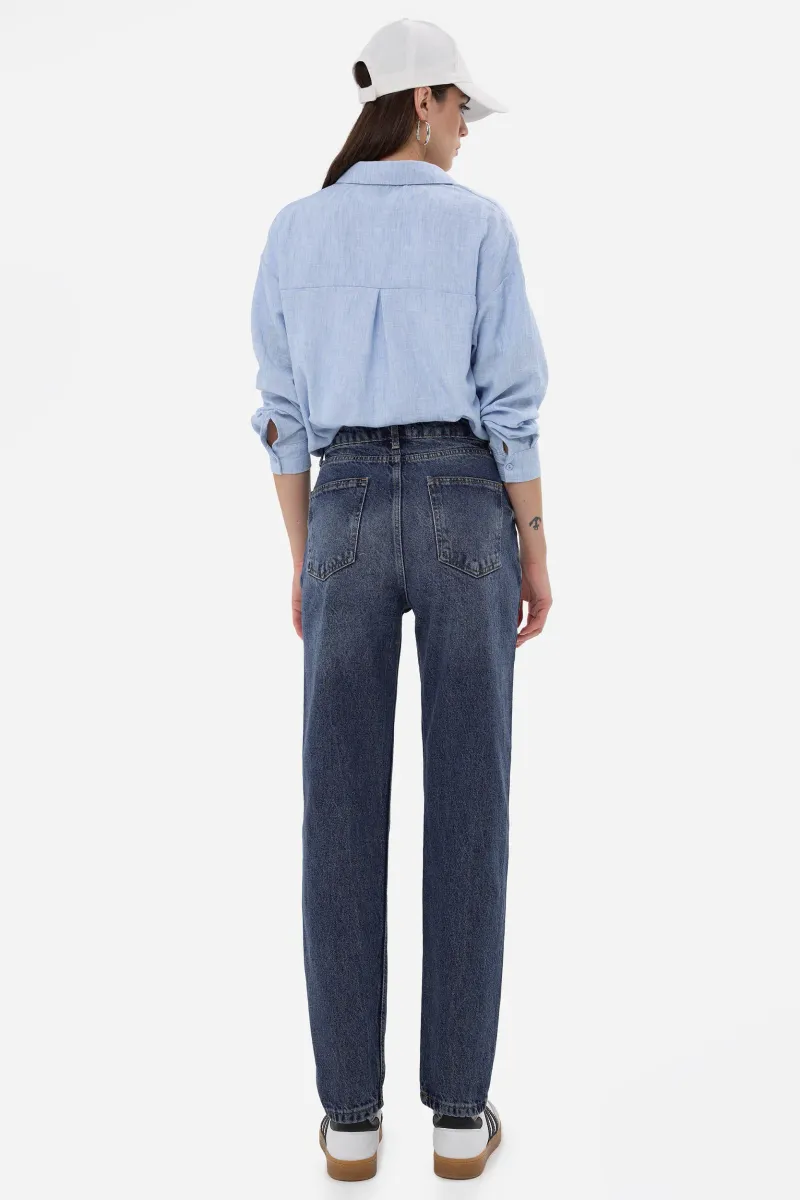 High-Waist Mom-Fit Denim Jeans 5
