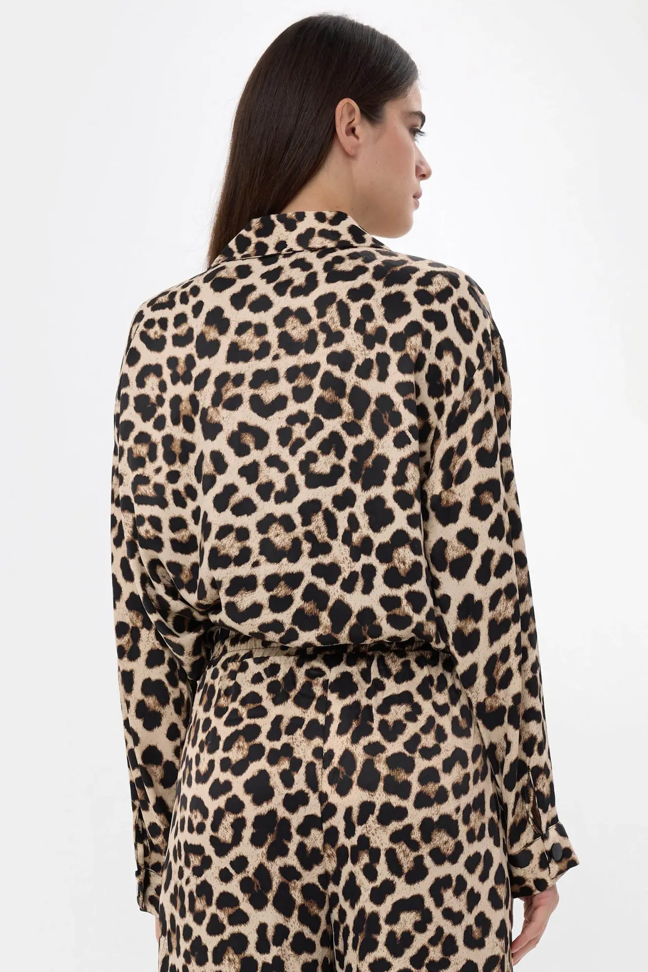 Relaxed Fit Leopard Print Shirt