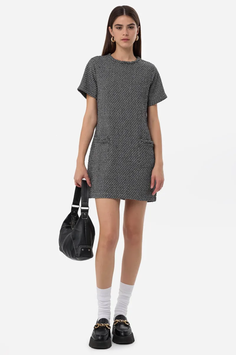 Tweed Short Sleeve Mini Dress 3