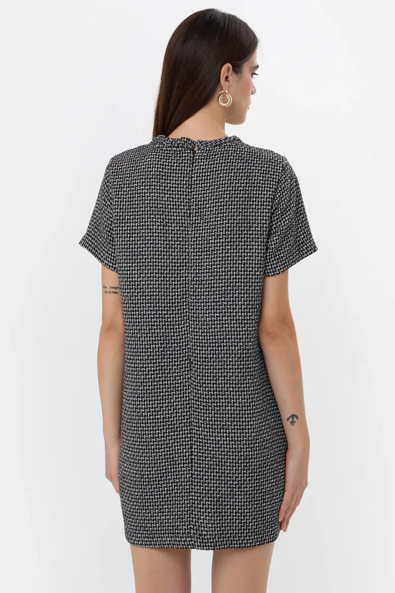 Tweed Short Sleeve Mini Dress 5
