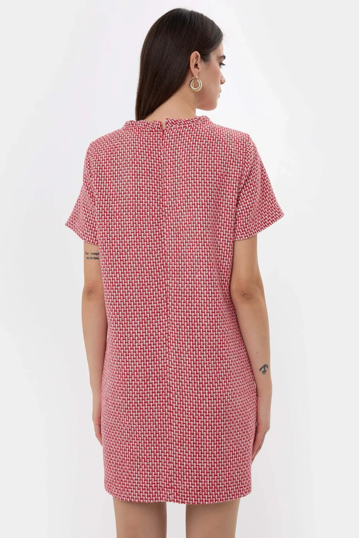 Tweed Short Sleeve Mini Dress 5