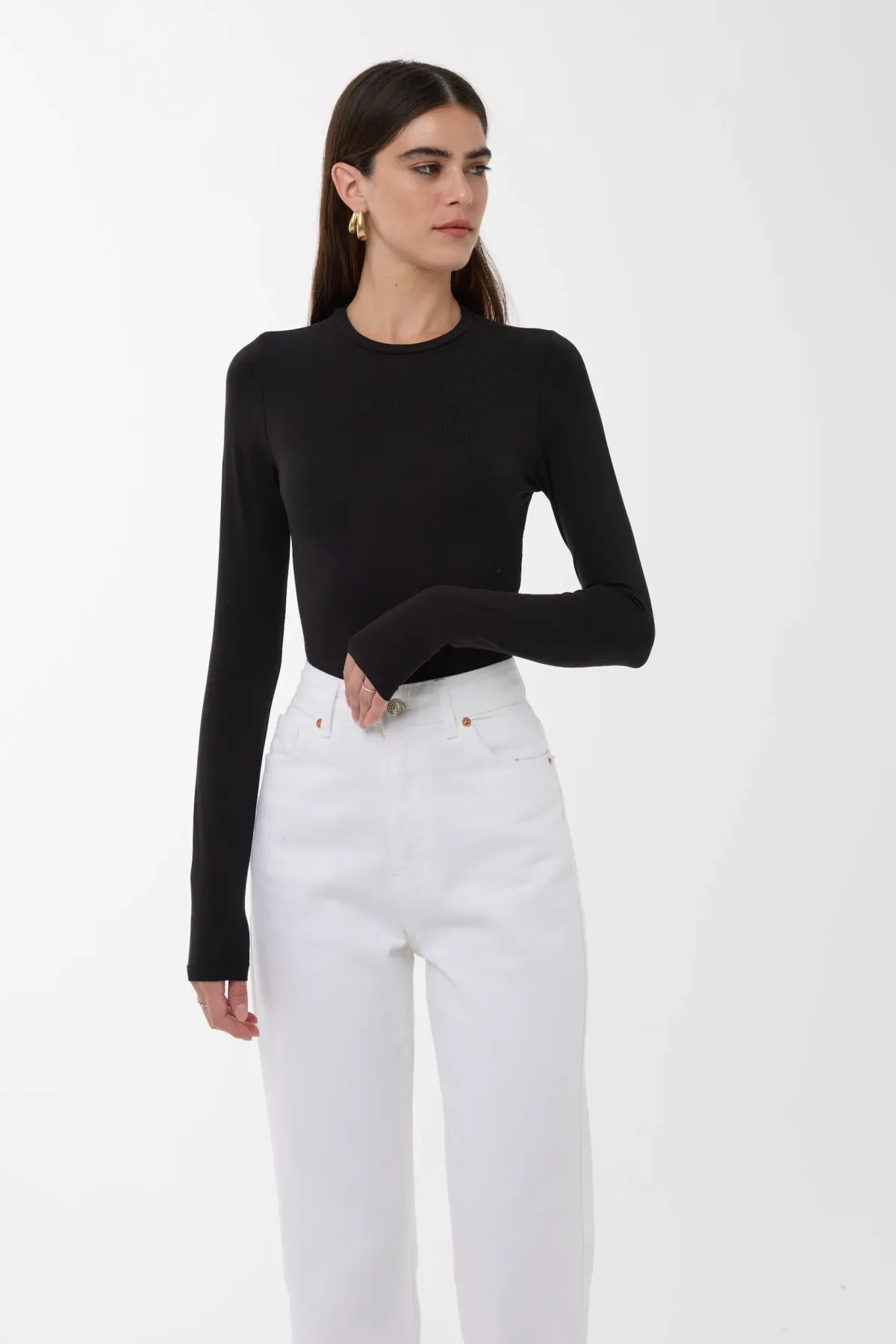 Slim Fit Crew Neck Long Sleeve Top 3