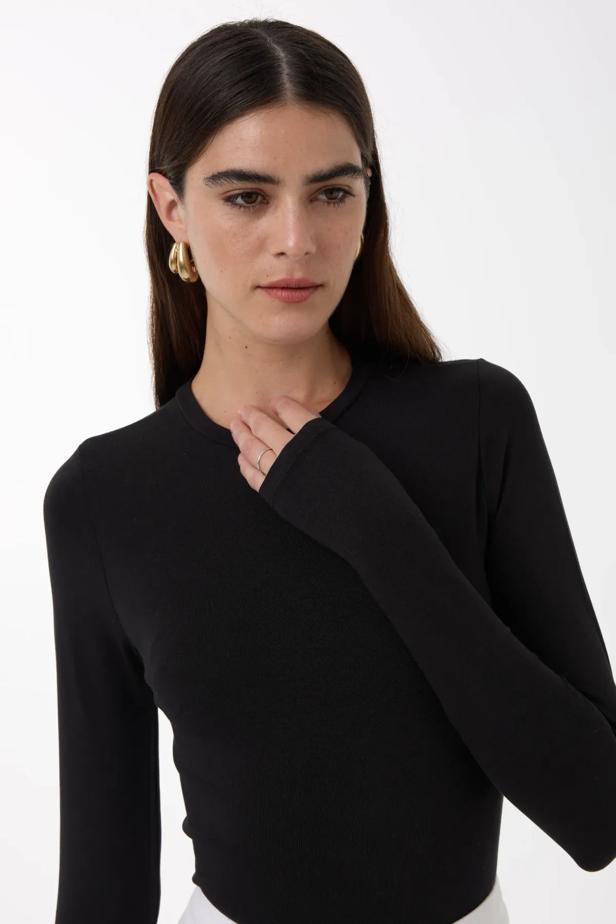 Slim Fit Crew Neck Long Sleeve Top 4
