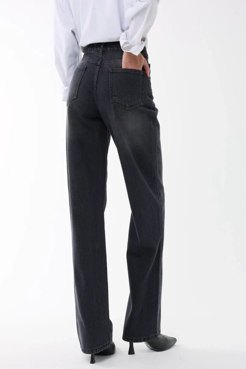 Washed Straight-Leg Jeans 5