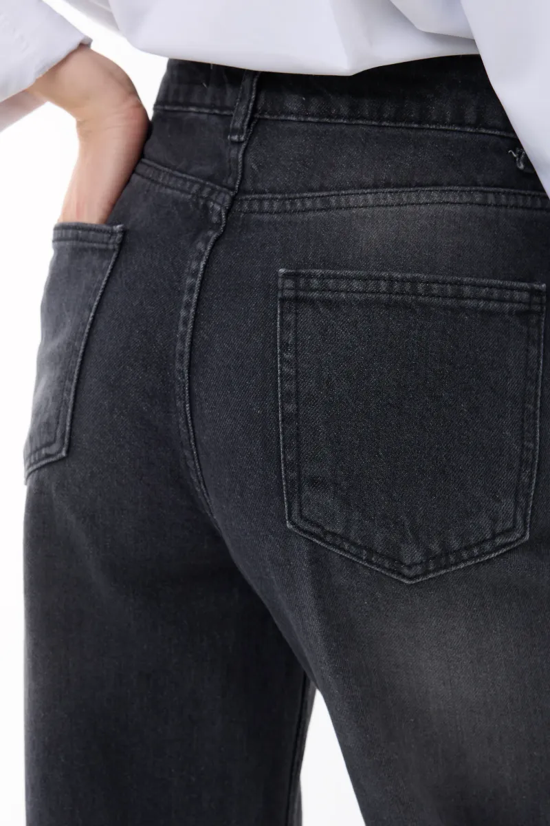 Washed Straight-Leg Jeans 6