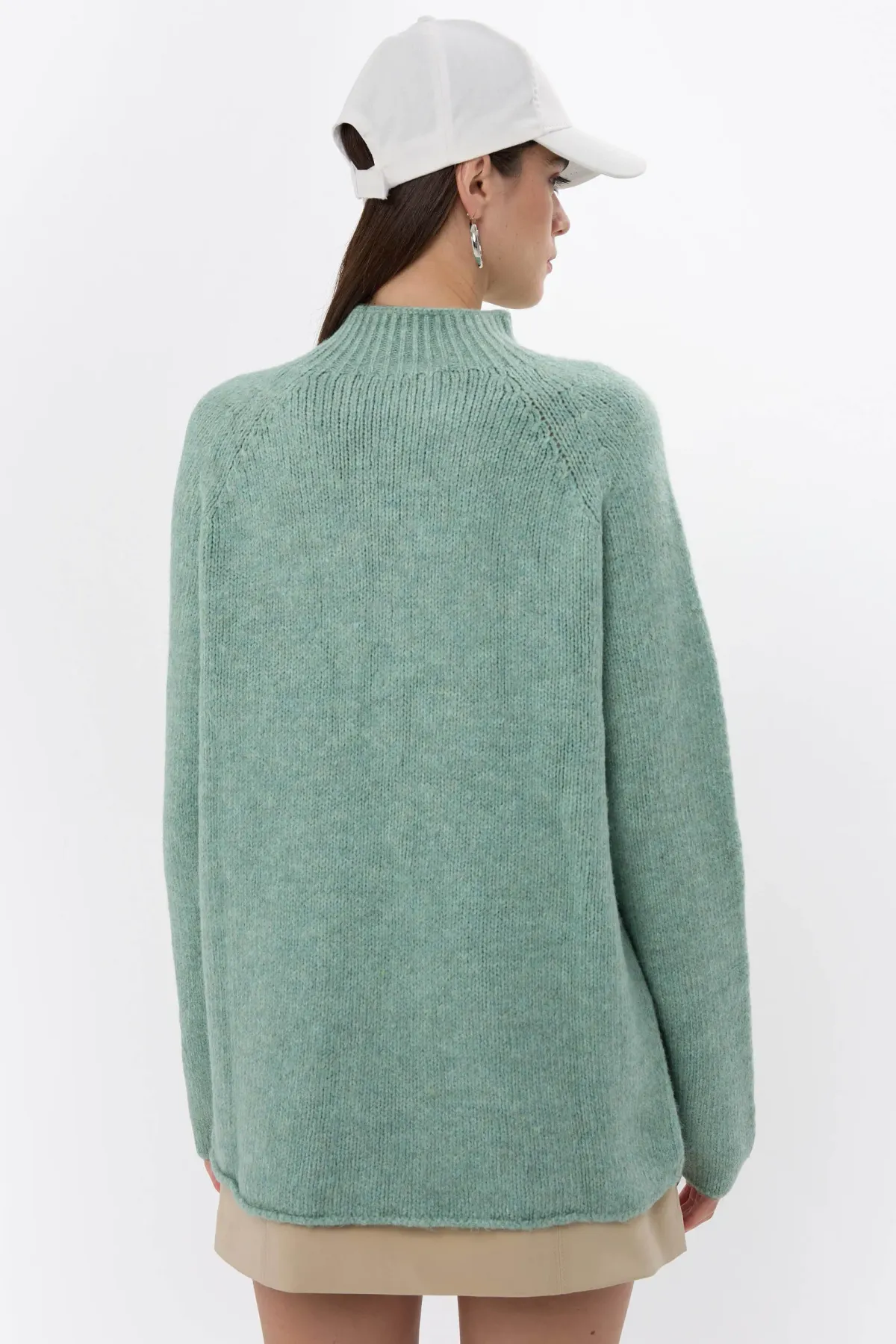 Oversized High-neck Knit Sweater 4
