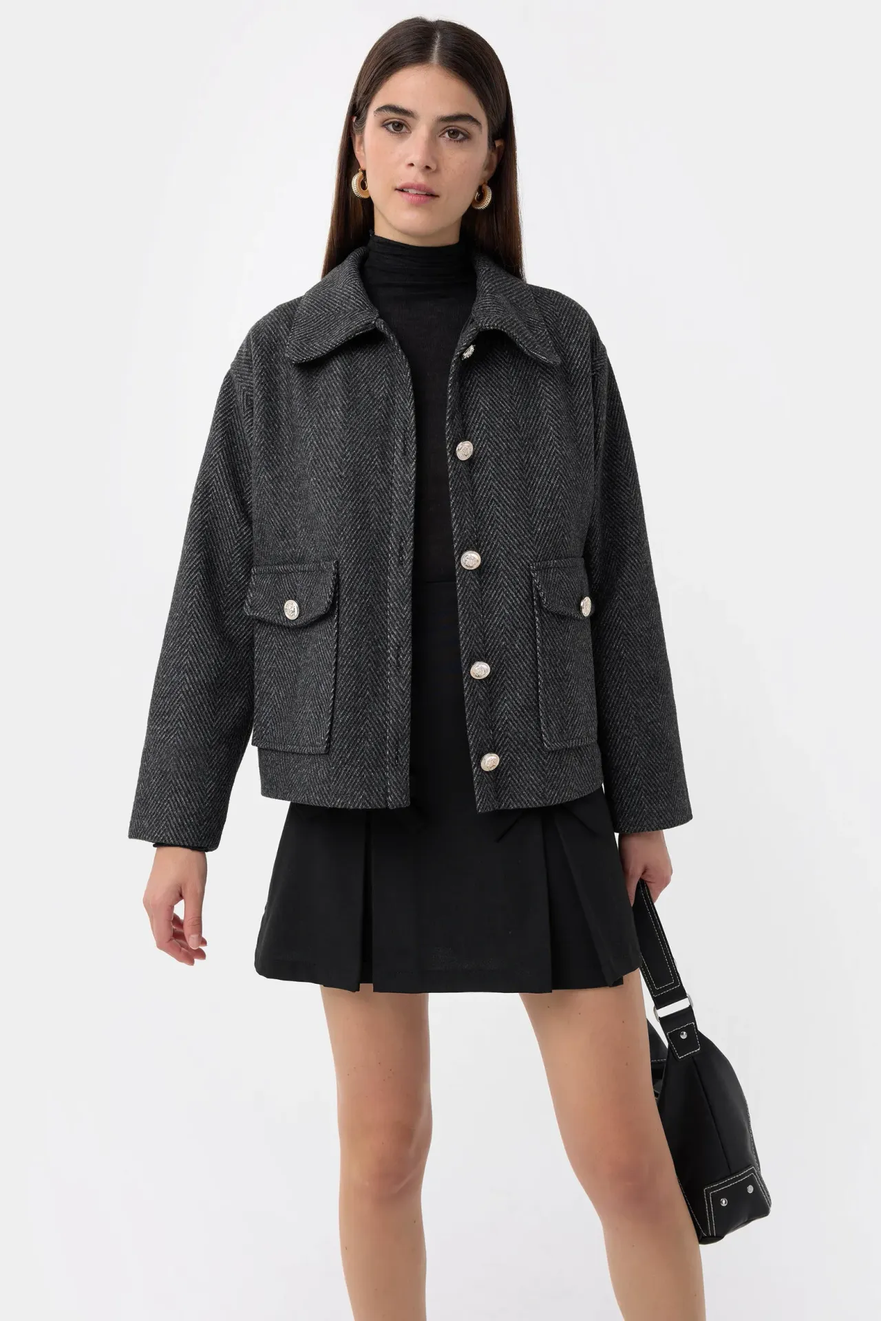 Patch Pocket Detailed Buttoned Jacket