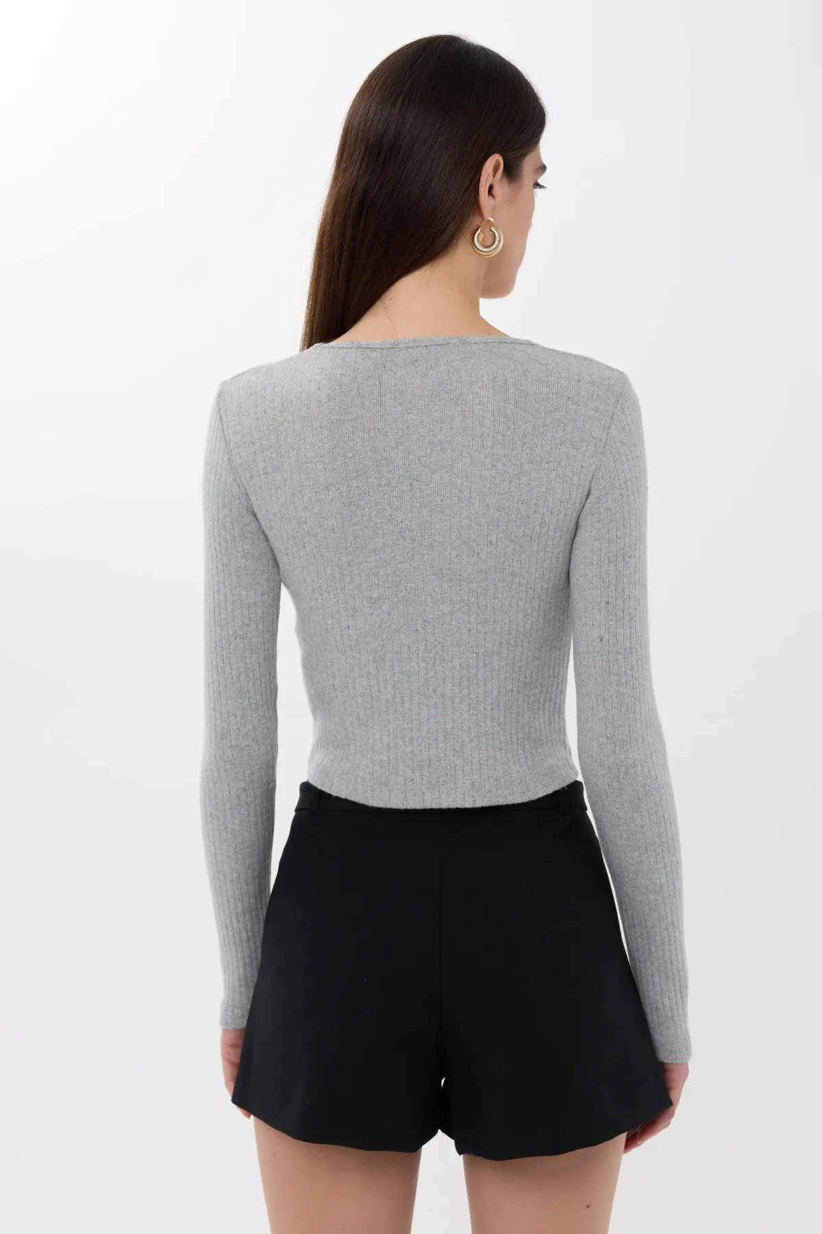Heart Collar Long Sleeve Top 5