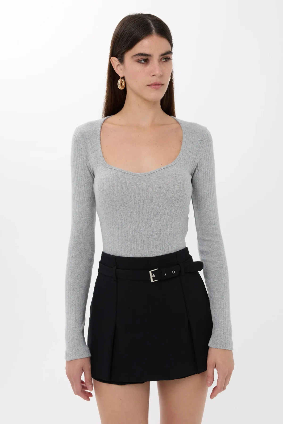 Heart Collar Long Sleeve Top 4