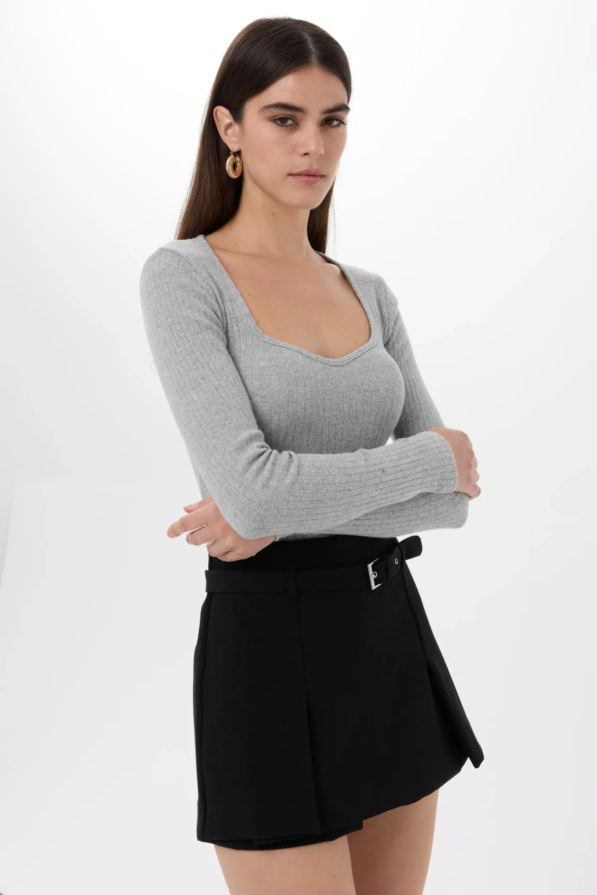 Heart Collar Long Sleeve Top 3
