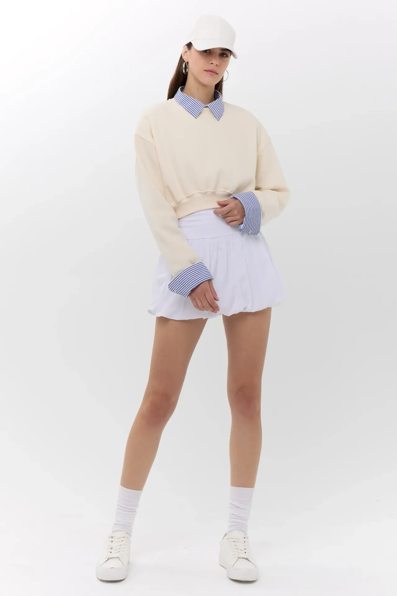 Crop Crew Neck Sweatshirt