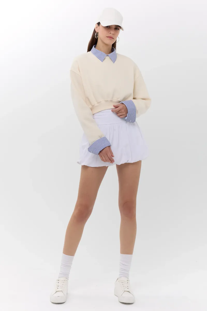 Crop Crew Neck Sweatshirt 4