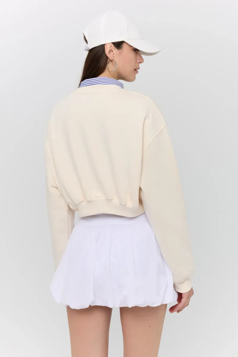 Crop Crew Neck Sweatshirt 5