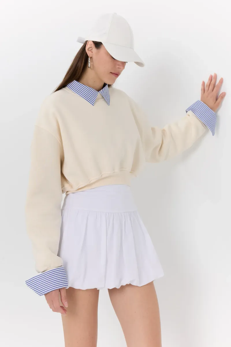 Crop Crew Neck Sweatshirt 2