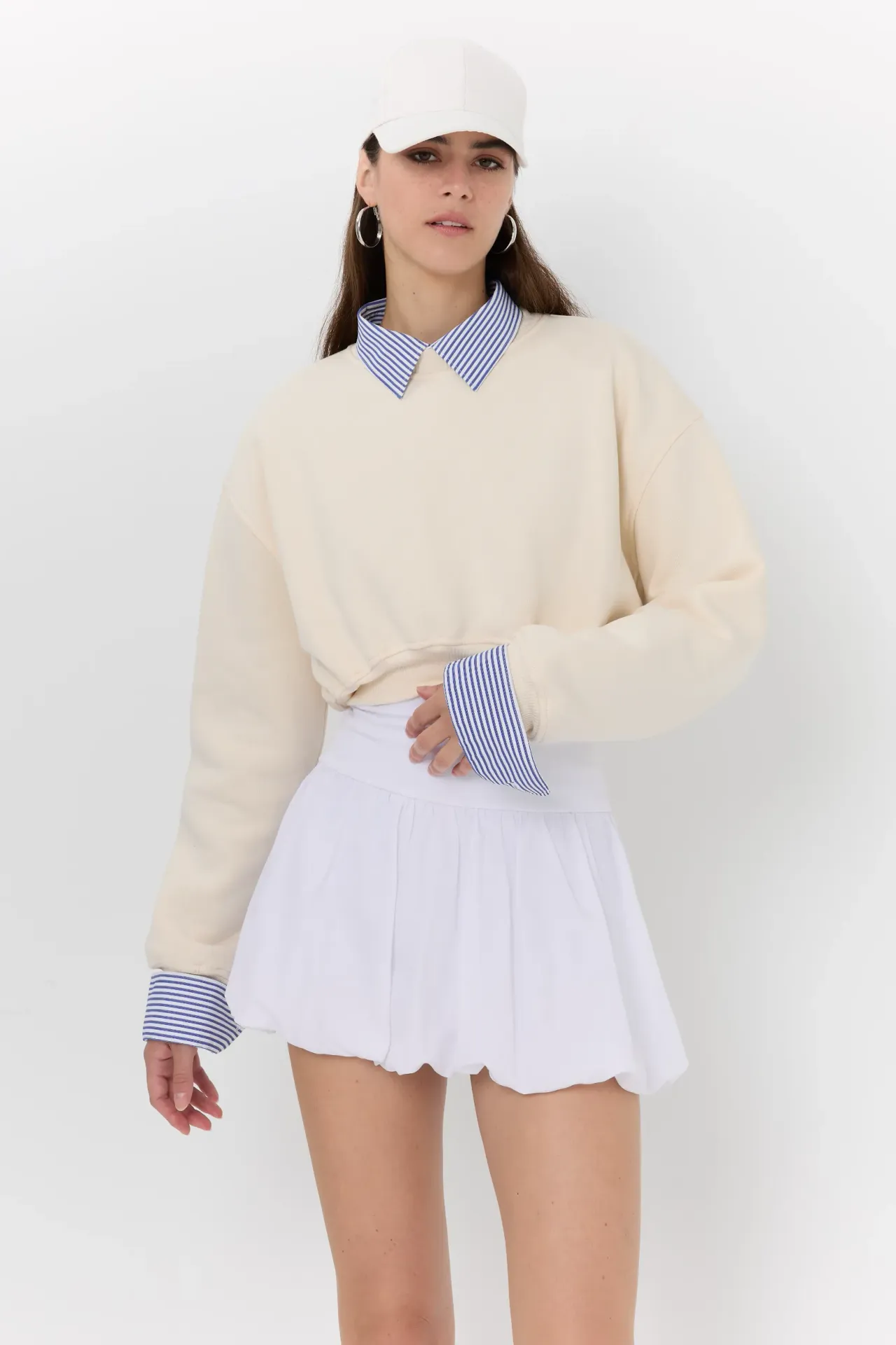 Crop Crew Neck Sweatshirt