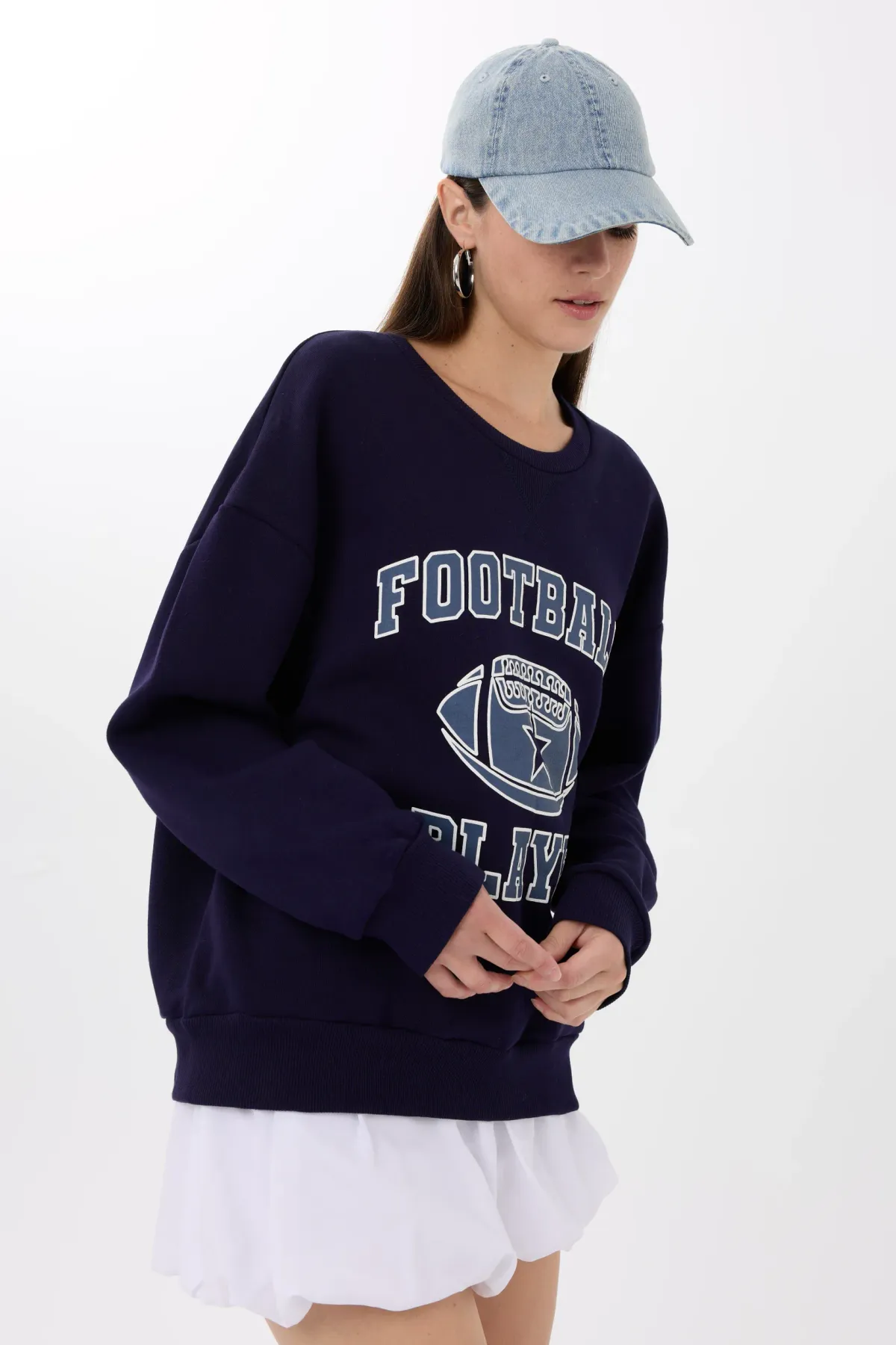 Printed Crew Neck Sweatshirt 3