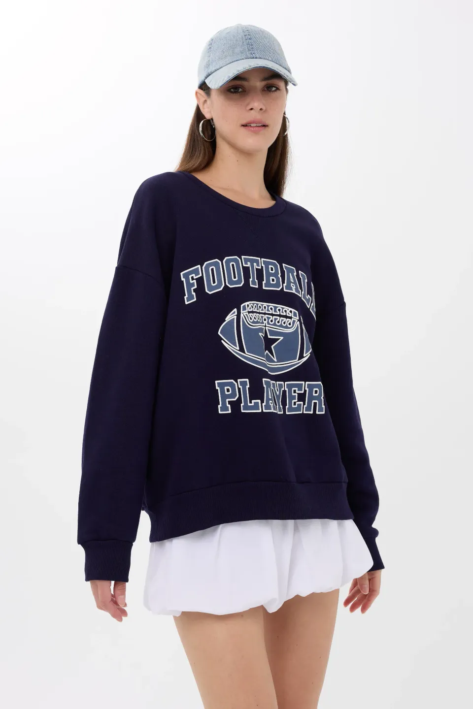 Printed Crew Neck Sweatshirt