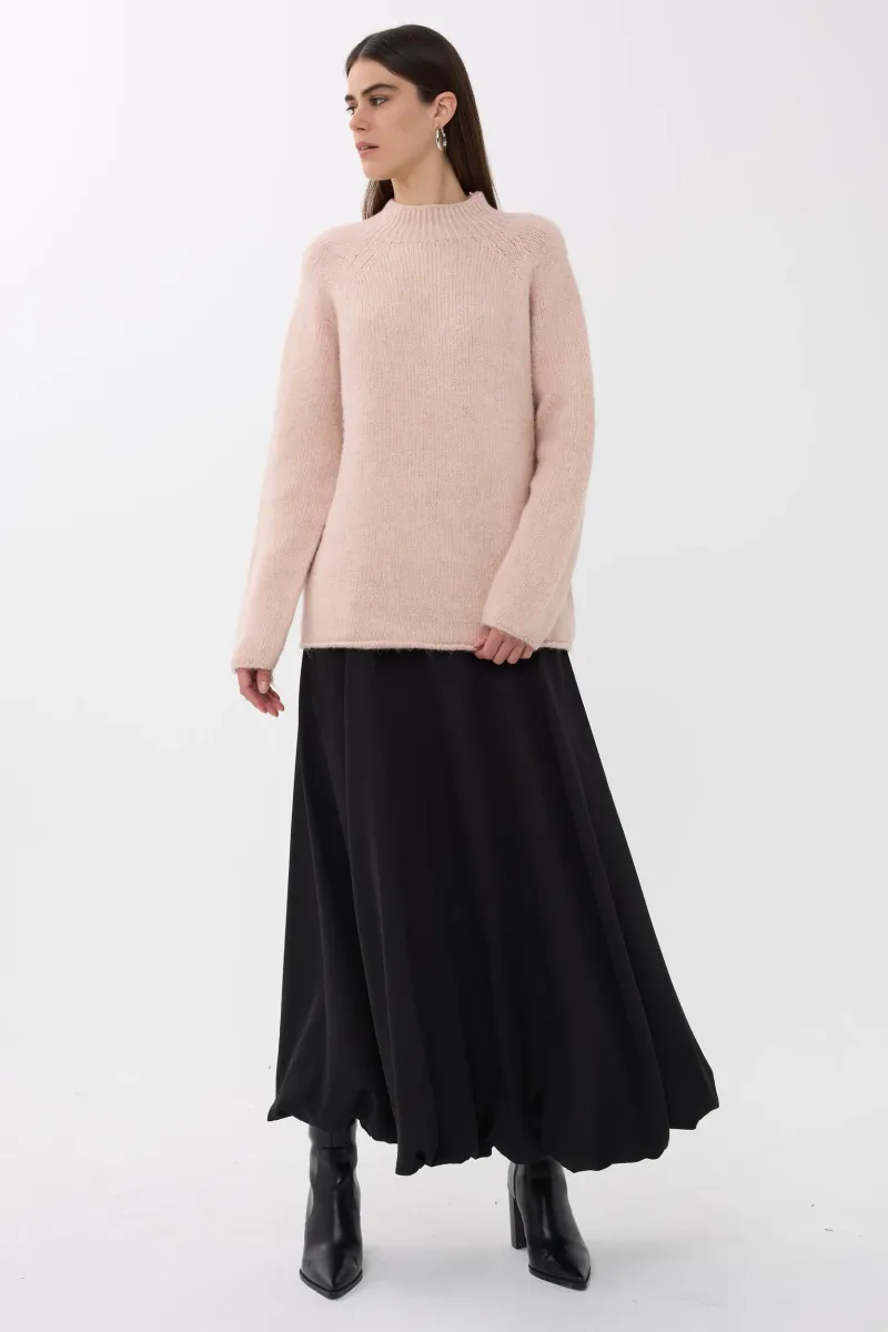 Oversized High-neck Knit Sweater 2