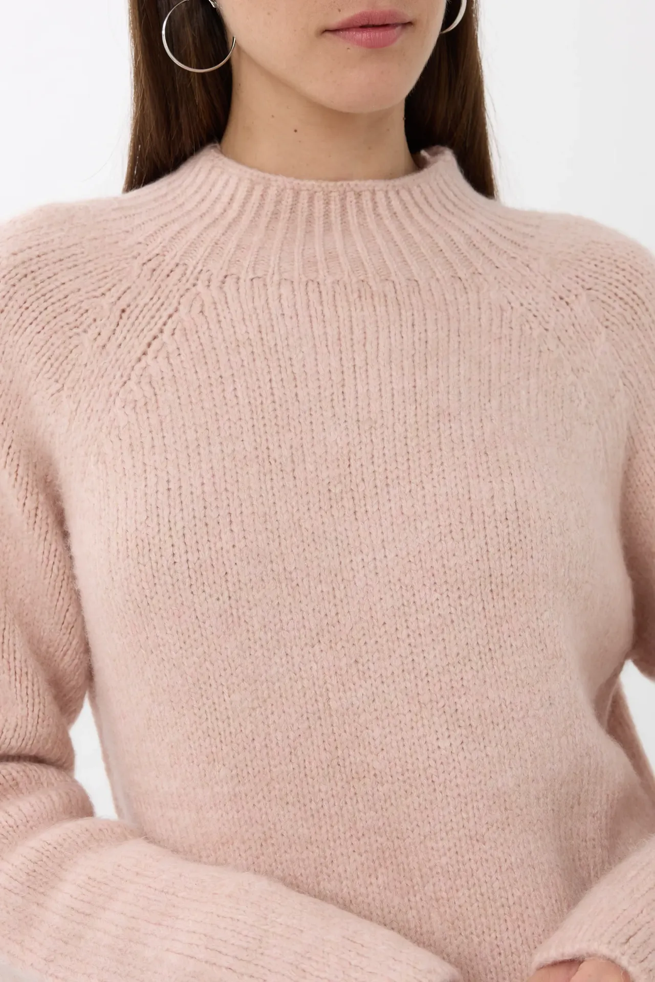 Oversized High-neck Knit Sweater