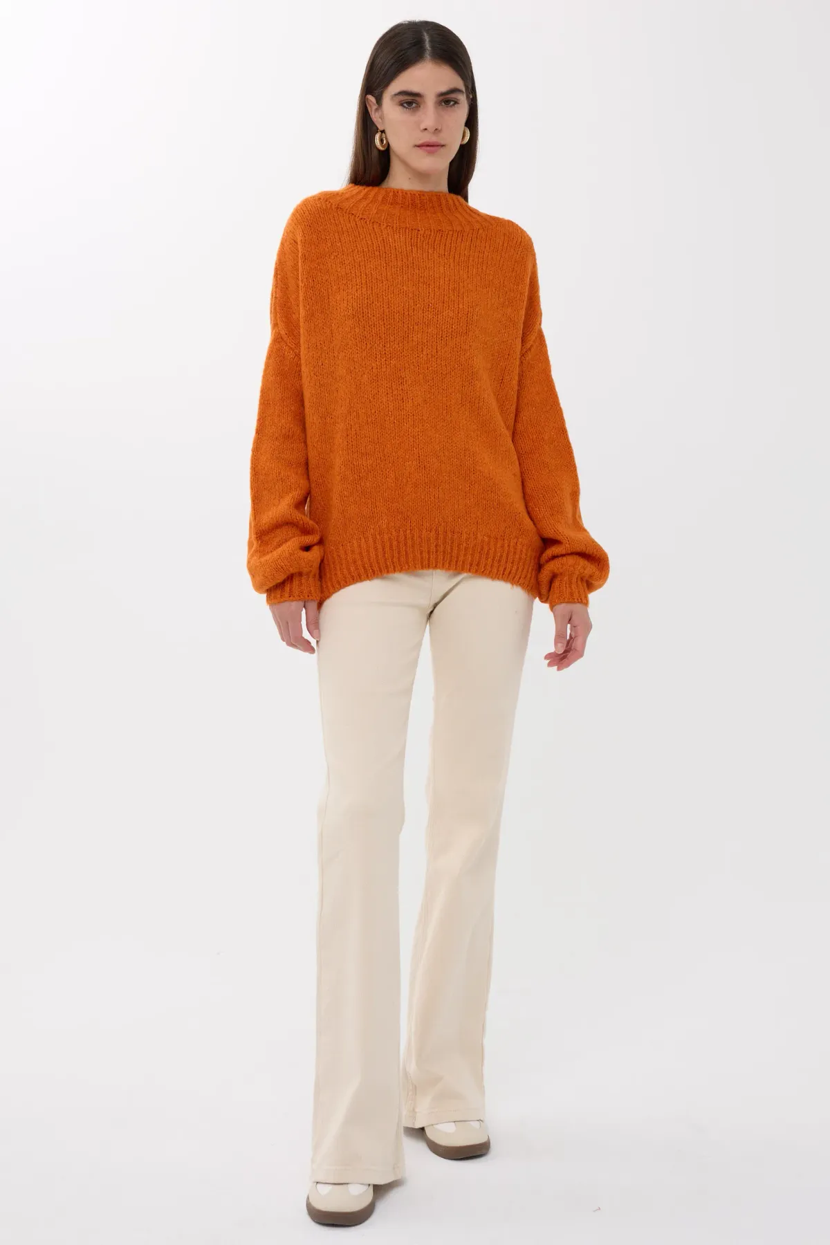 Oversized High-Neck Knitted Sweater 3