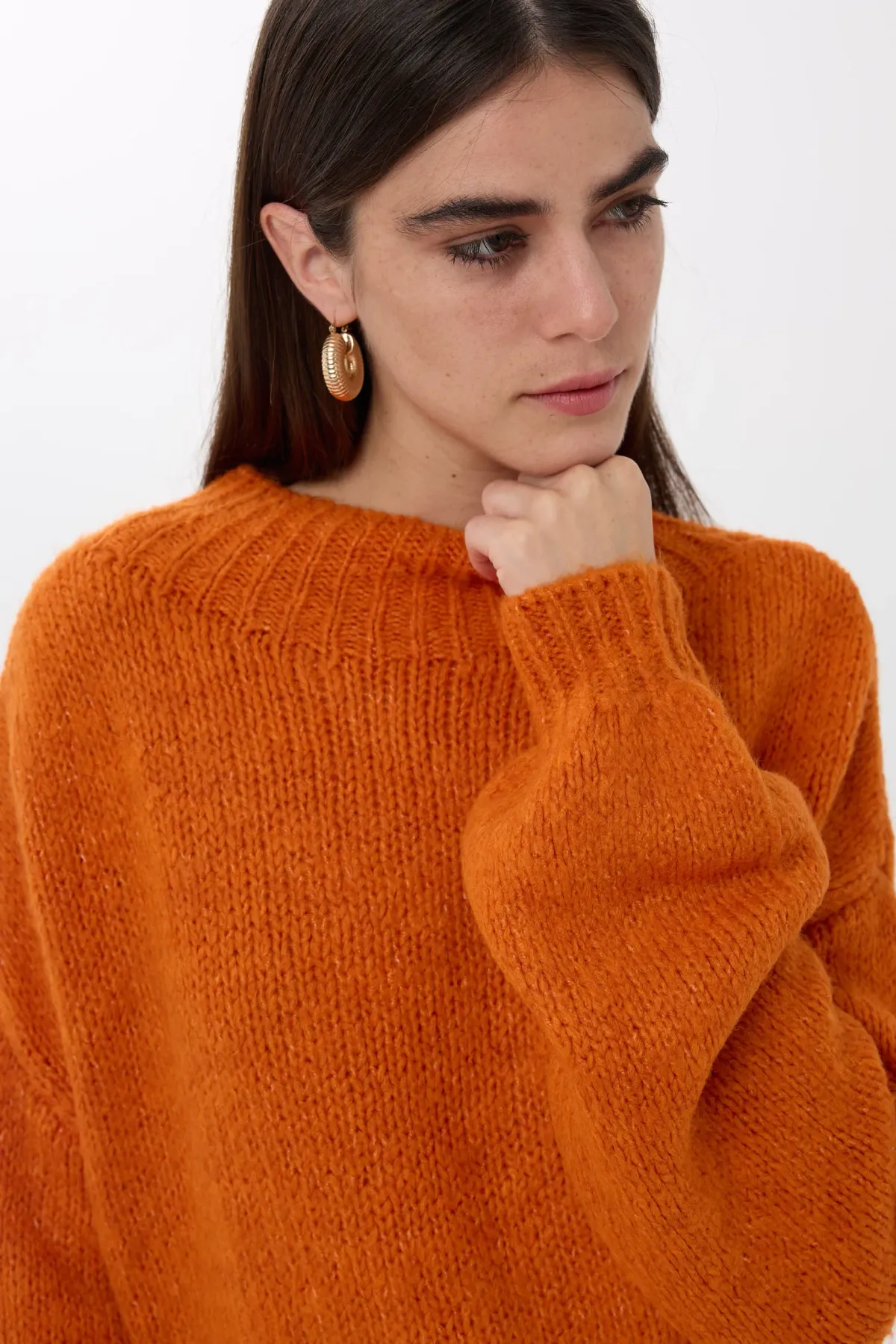 Oversized High-Neck Knitted Sweater 5