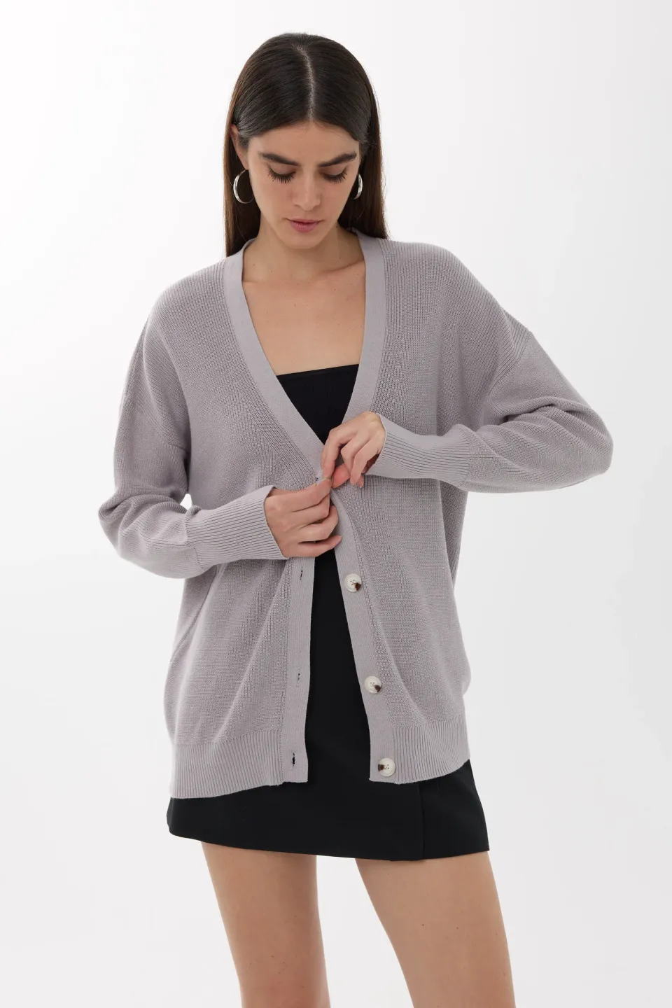 V-Neck Buttoned Cardigan