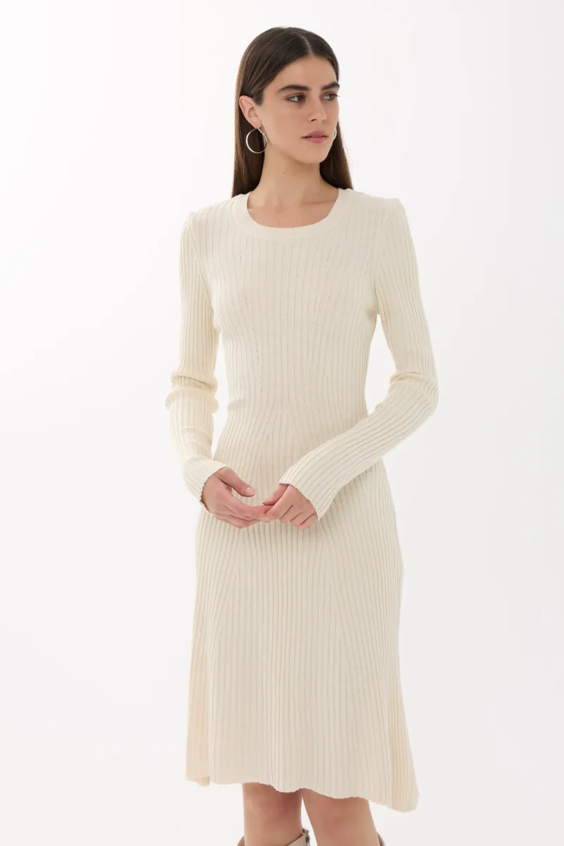 Knit Crew Neck Dress 3